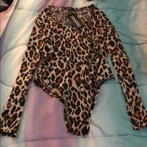 Long sleeve printed body suit